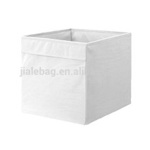 Seaux de rangement pliants en tissu blanc pour organisateur de vêtements